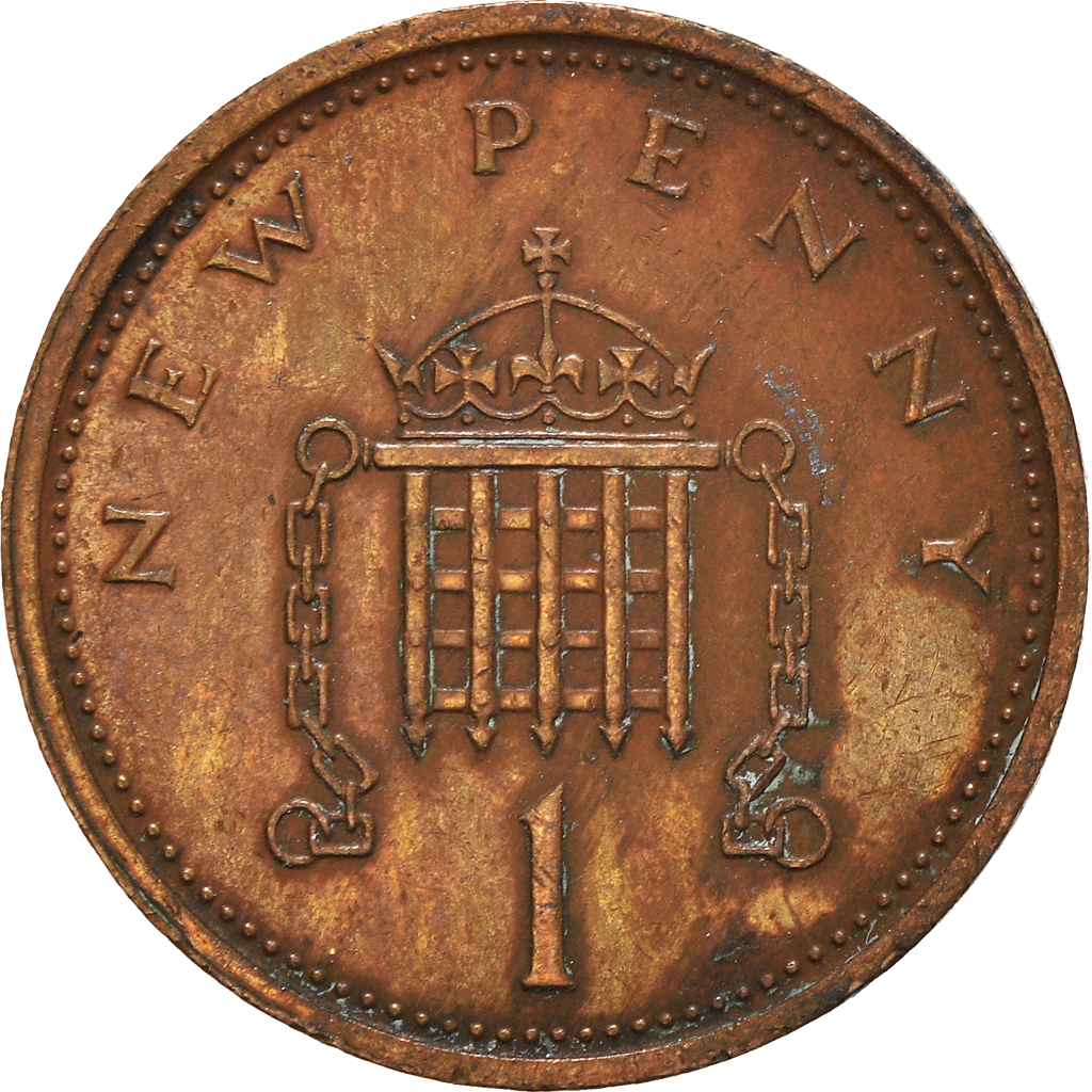 Moneda, Gran Bretaña, New Penny, 1975