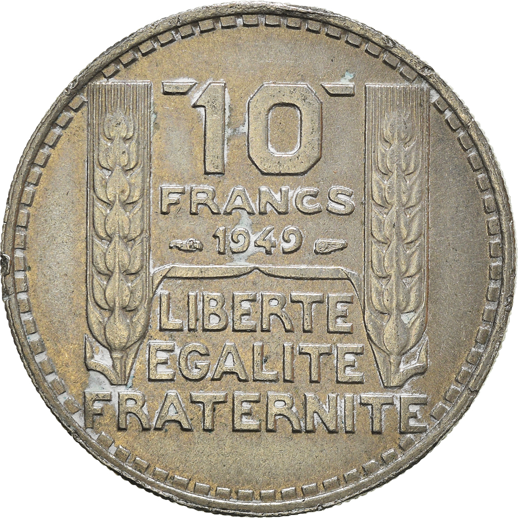 Moneda, Francia, 10 Francs, 1949