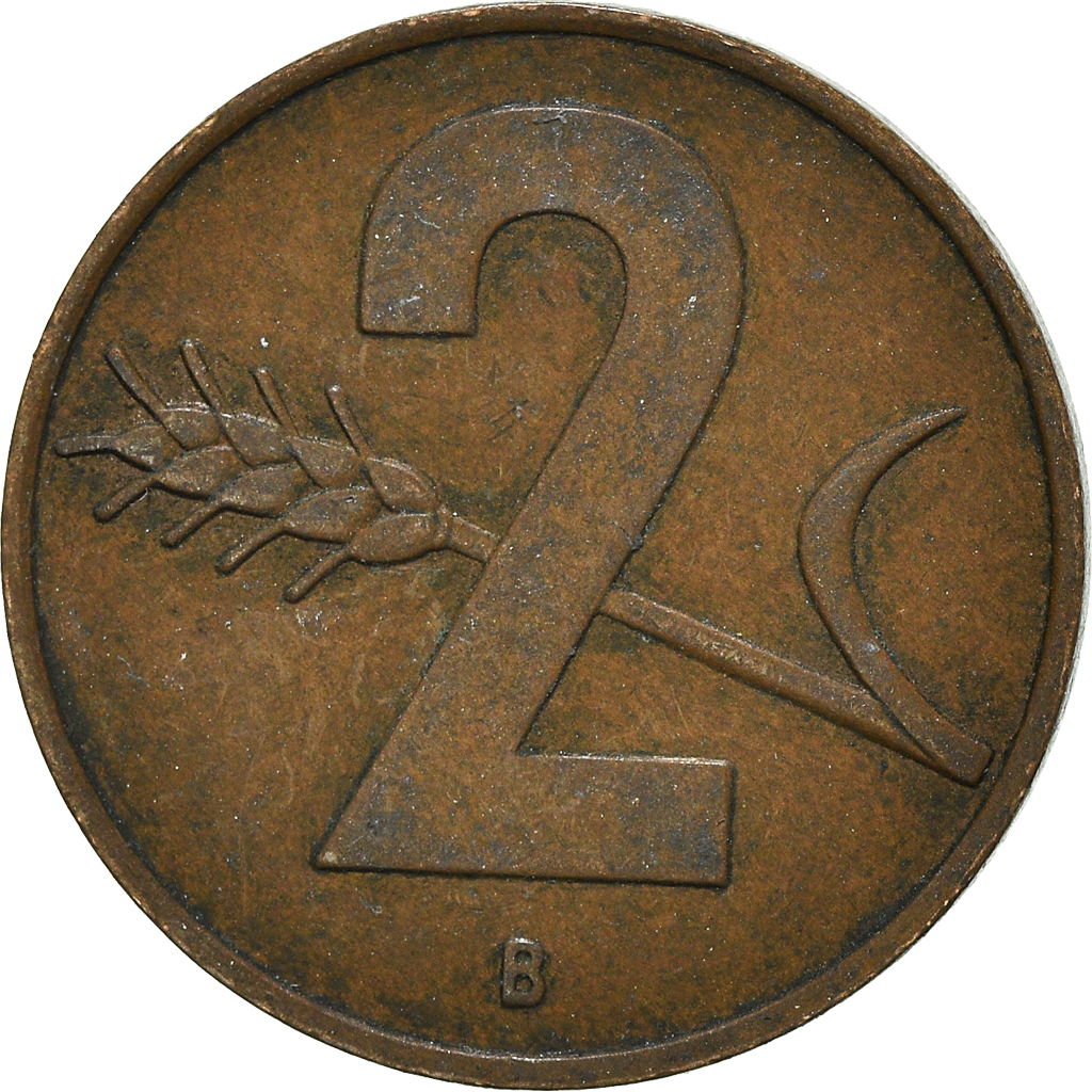 Moneda, Suiza, 2 Rappen, 1957
