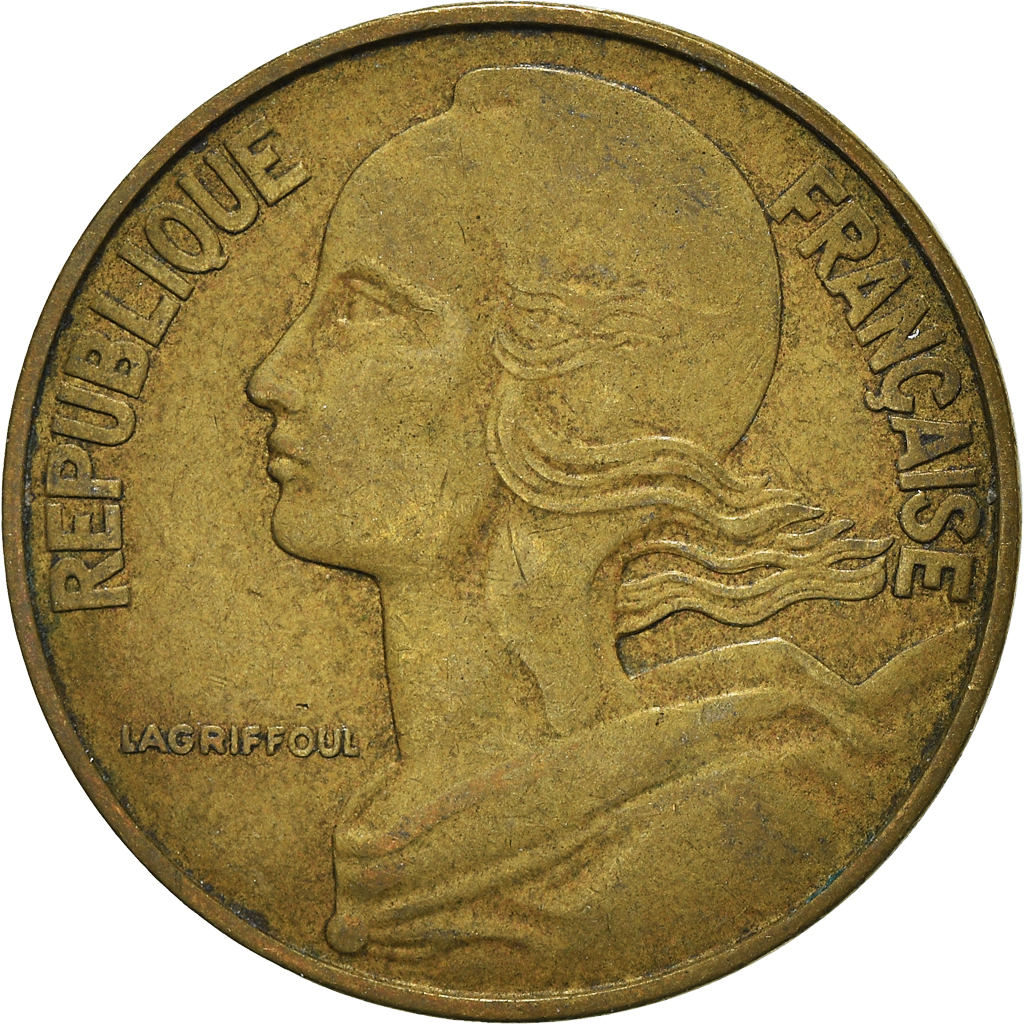 Moneda, Francia, 20 Centimes, 1962