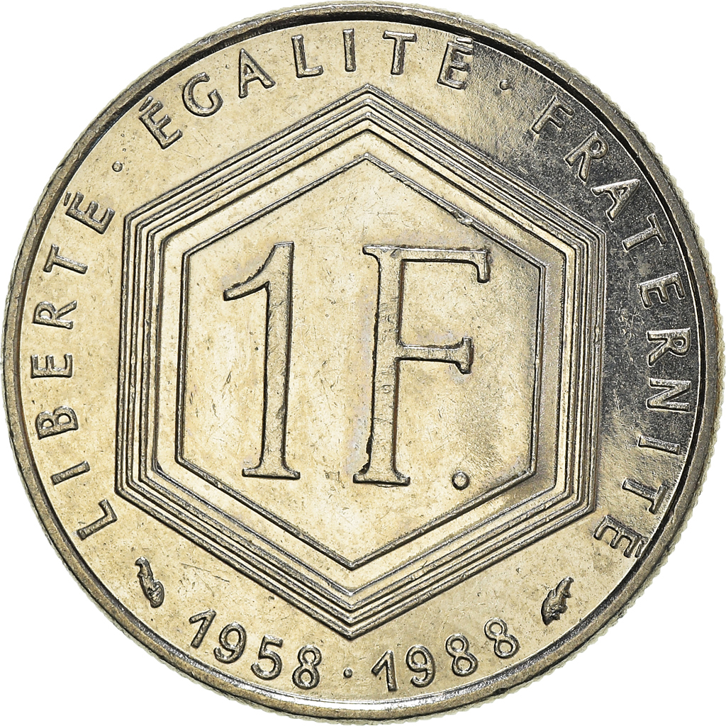 Moneda, Francia, Franc, 1988