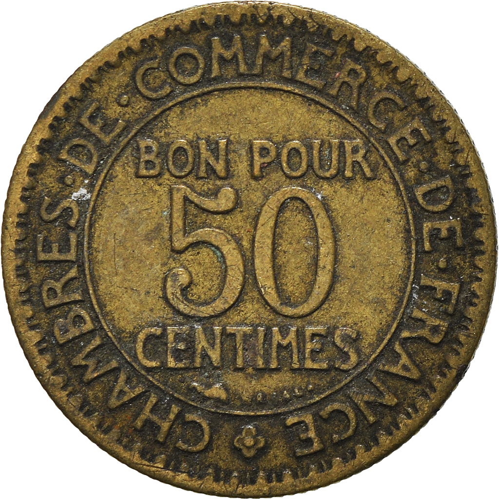 Moneda, Francia, 50 Centimes, 1923