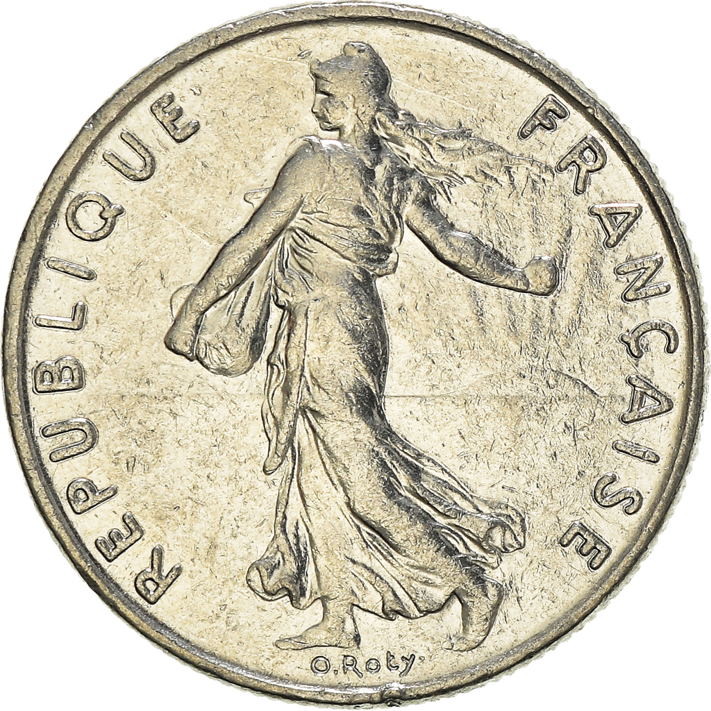 Moneda, Francia, 1/2 Franc, 1986