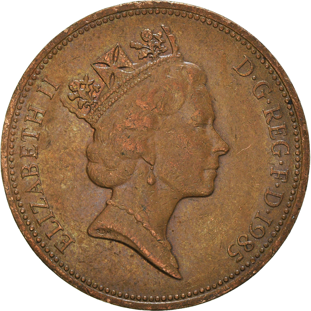 Moneda, Gran Bretaña, 2 Pence, 1985