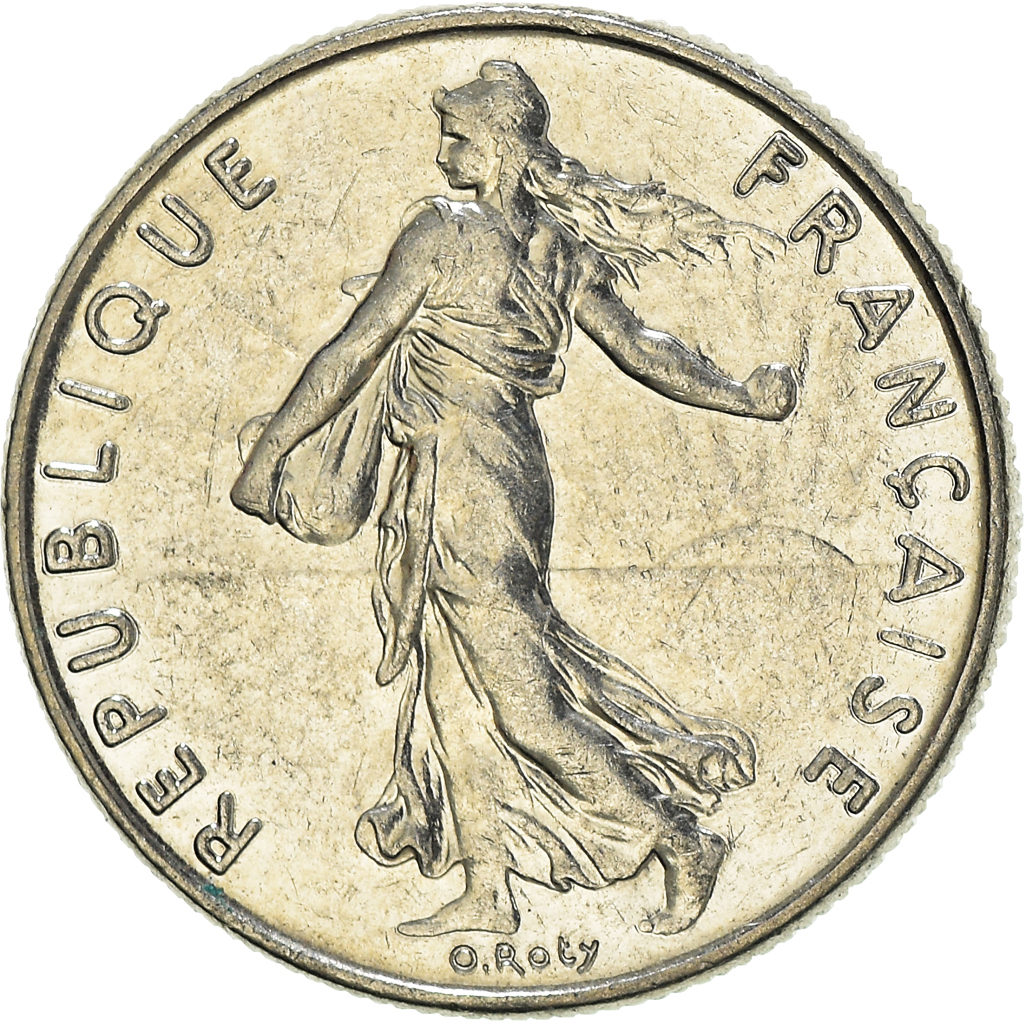 Moneda, Francia, 1/2 Franc, 1986