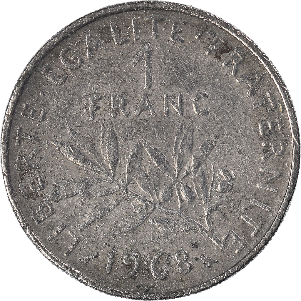Moneda, Francia, Franc, 1968