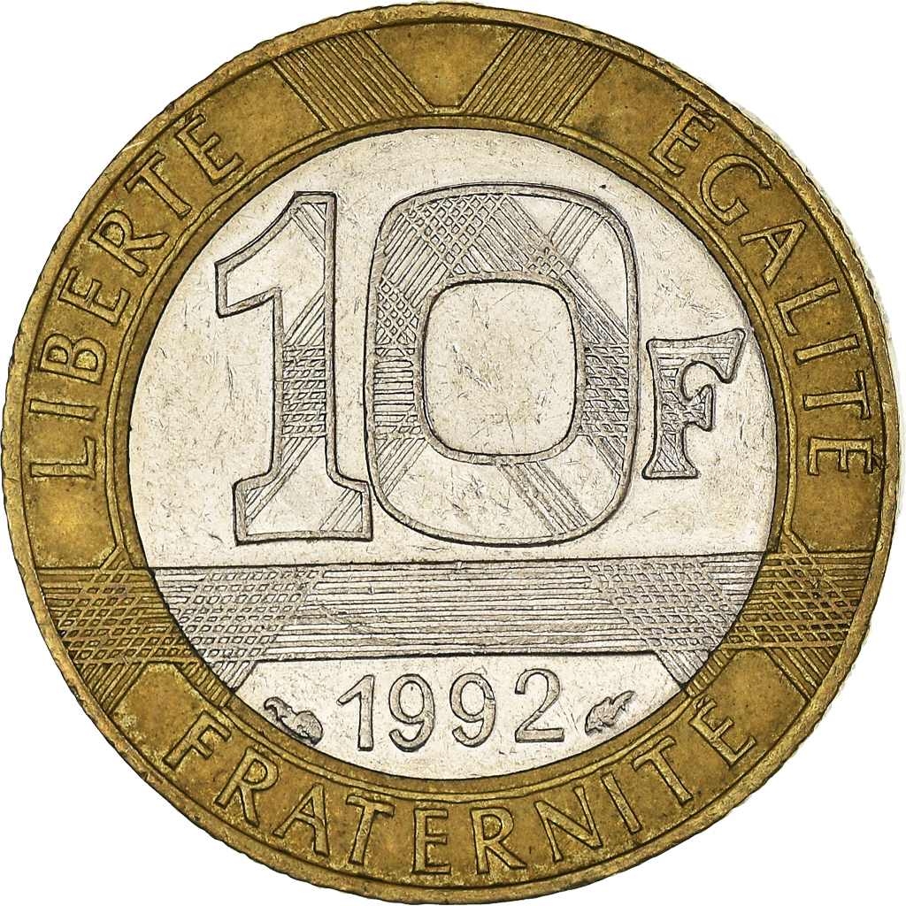 Moneda, Francia, 10 Francs, 1992