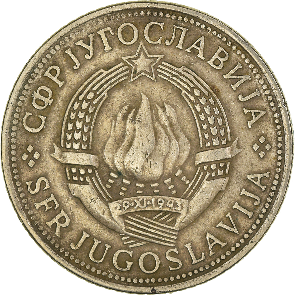 Moneda, Yugoslavia, 5 Dinara, 1974