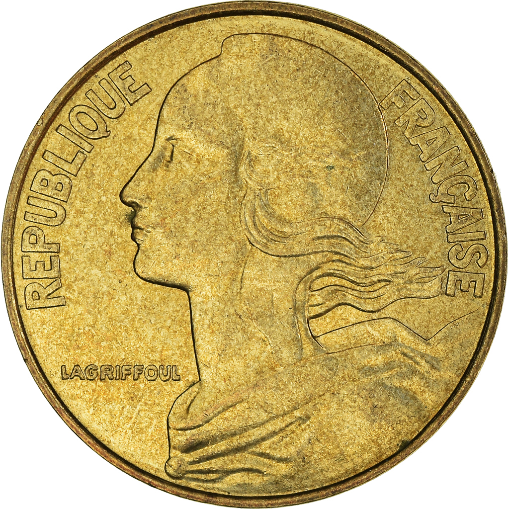 Moneda, Francia, 20 Centimes, 1988