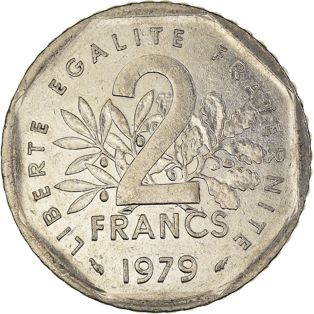 Moneda, Francia, 2 Francs, 1979