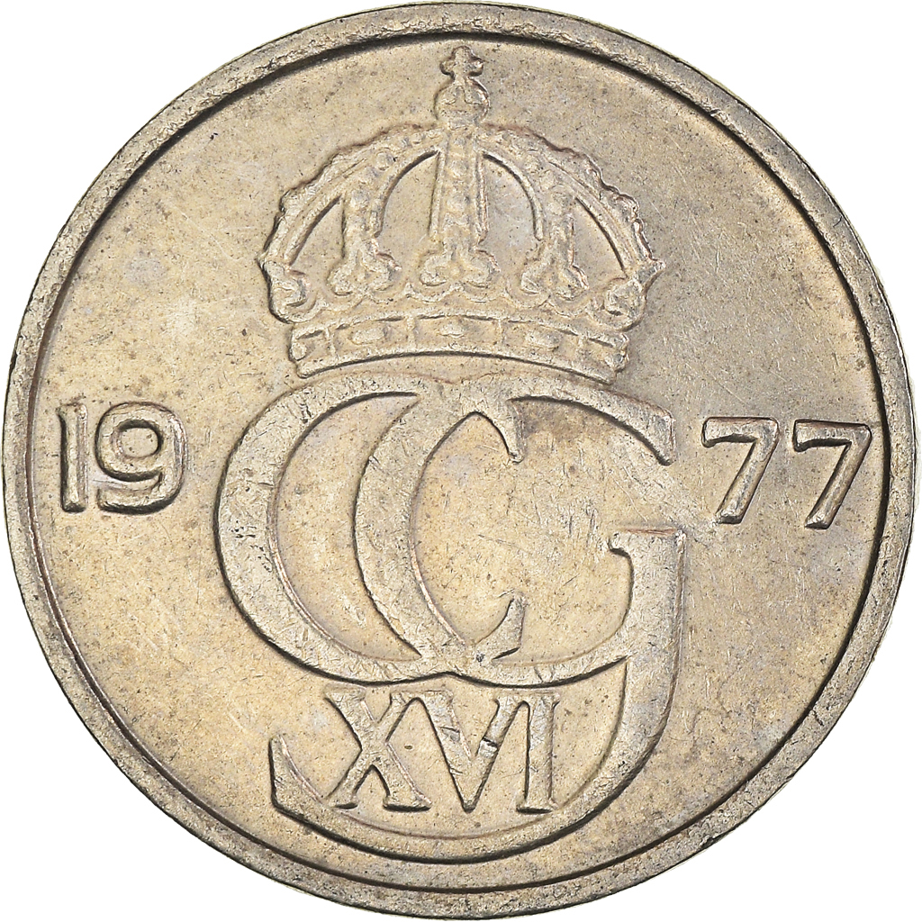 Moneda, Suecia, 50 Öre, 1977