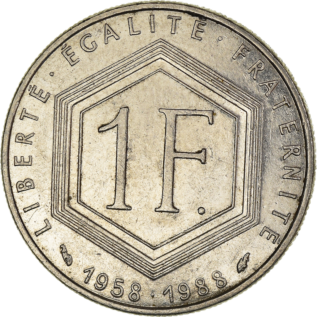 Moneda, Francia, Franc, 1988