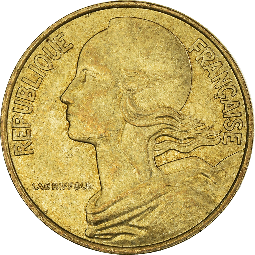 Moneda, Francia, 10 Centimes, 1990