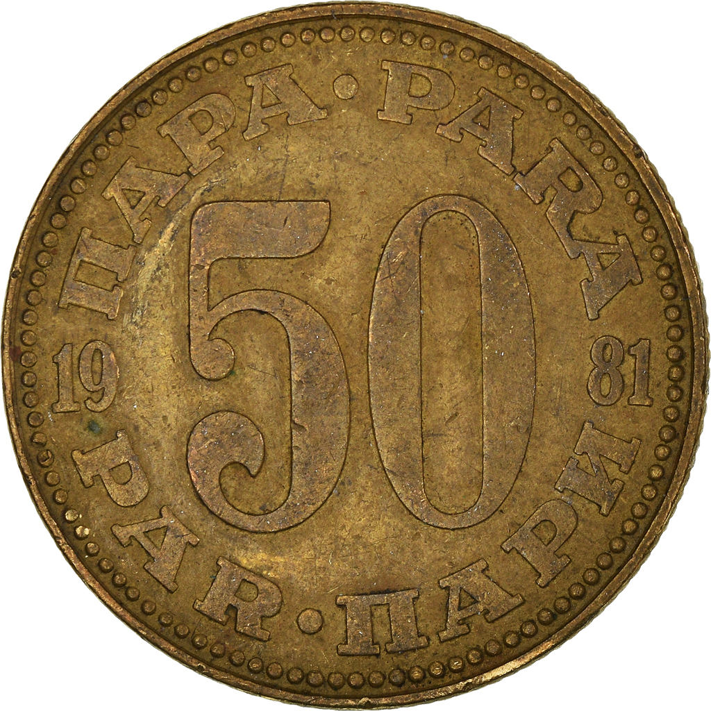Moneda, Yugoslavia, 50 Para, 1981
