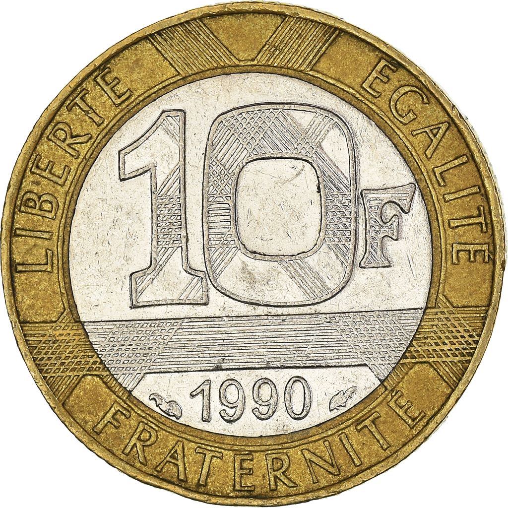 Moneda, Francia, 10 Francs, 1990