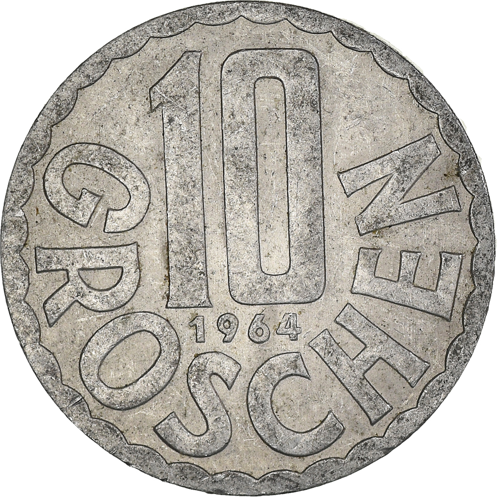 Moneda, Austria, 10 Groschen, 1964