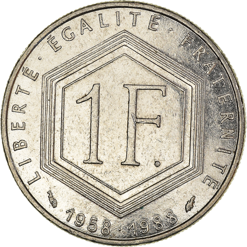 Moneda, Francia, Franc, 1988