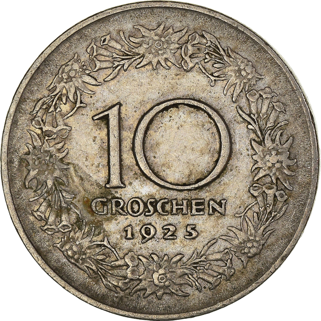 Moneda, Austria, 10 Groschen, 1925