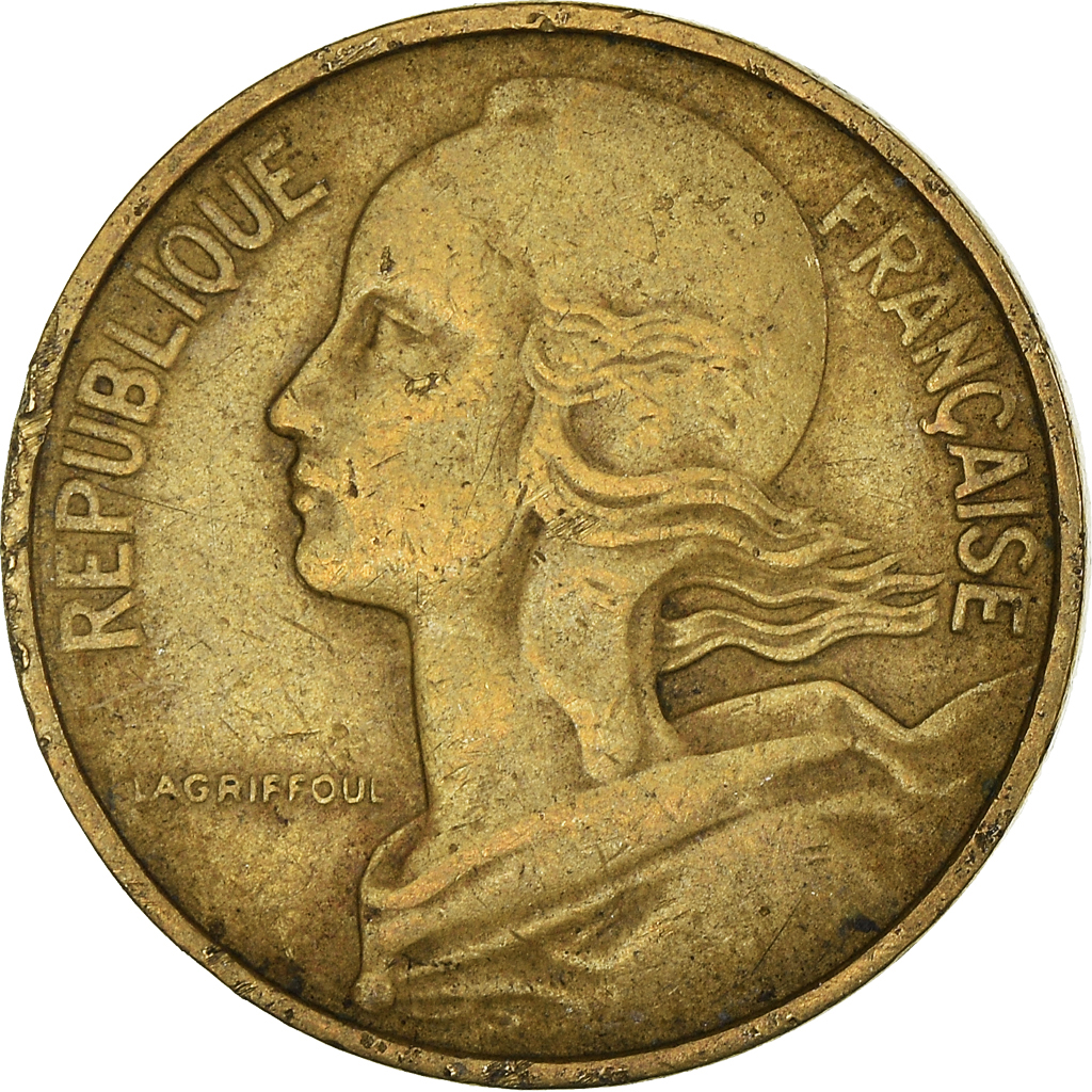 Moneda, Francia, 10 Centimes, 1963