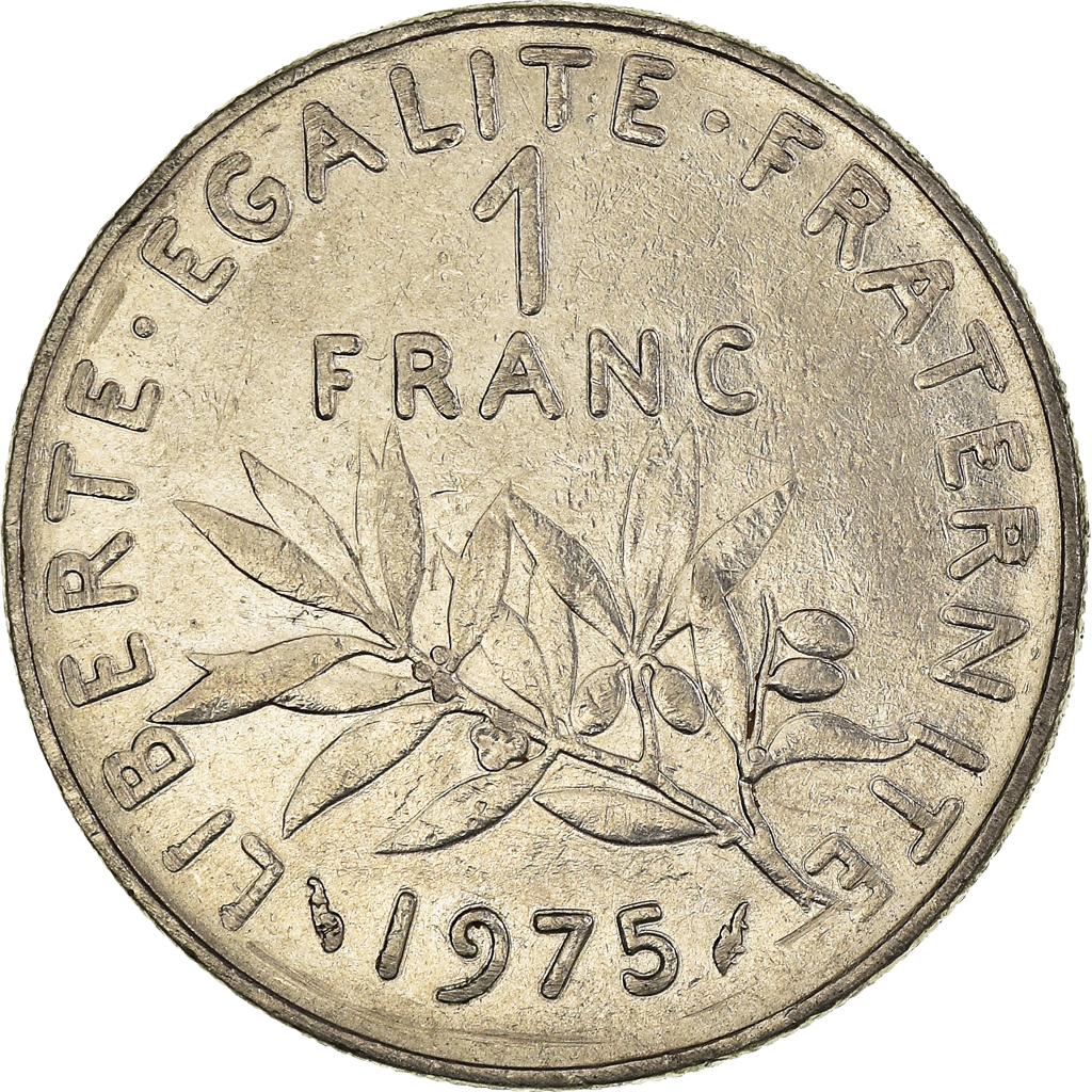 Moneda, Francia, Franc, 1975