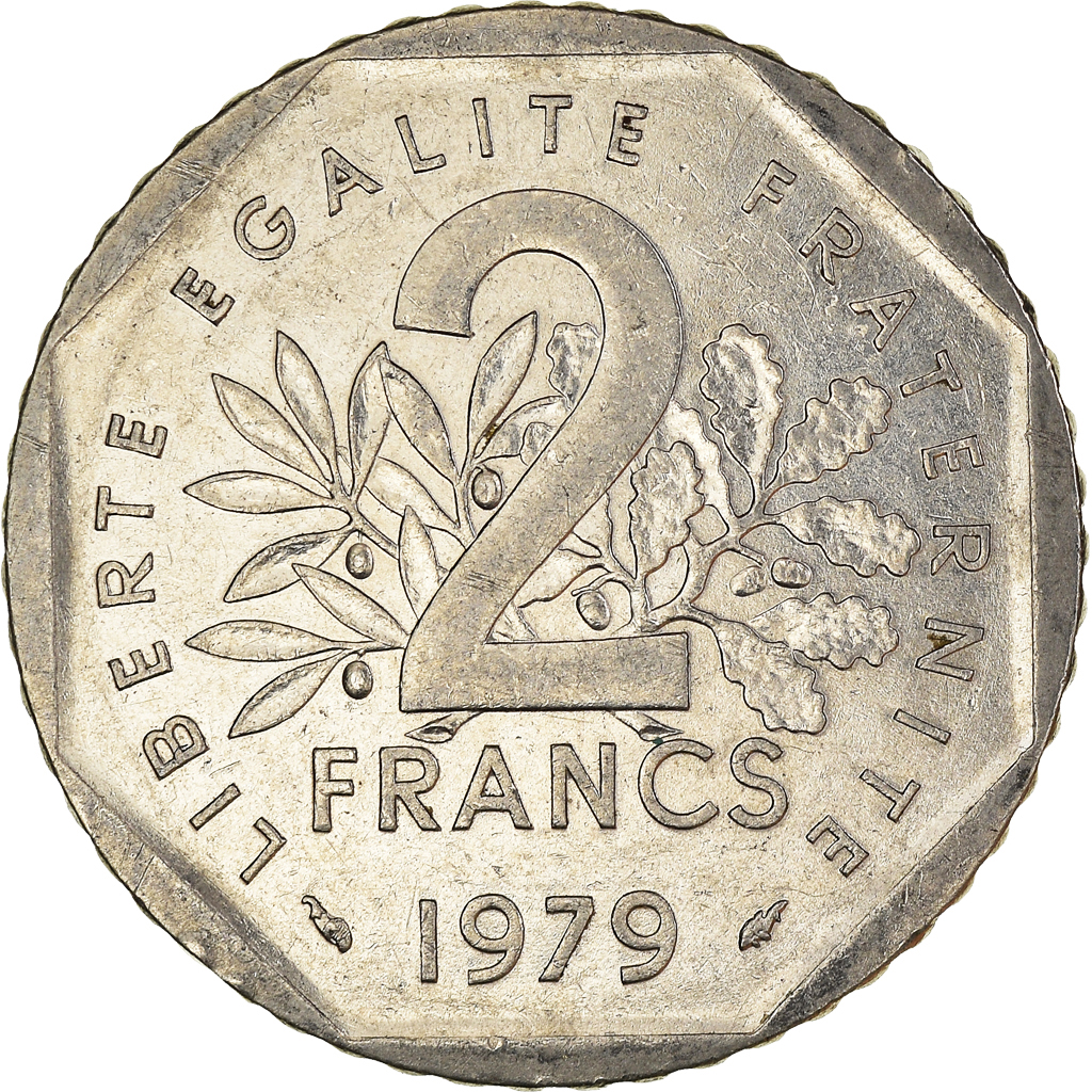 Moneda, Francia, 2 Francs, 1979