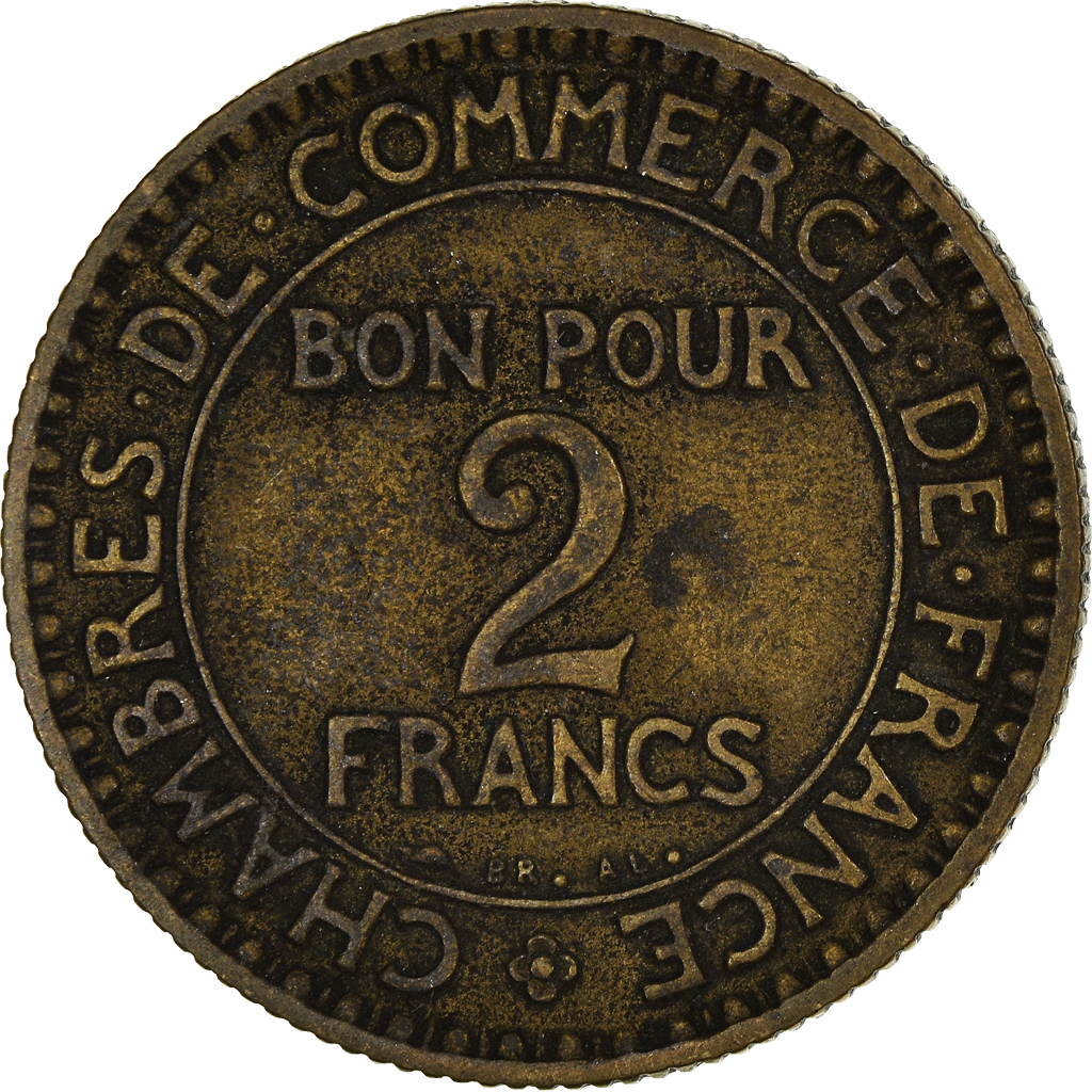 Moneda, Francia, 2 Francs, 1923