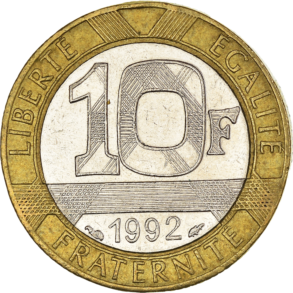 Moneda, Francia, 10 Francs, 1992