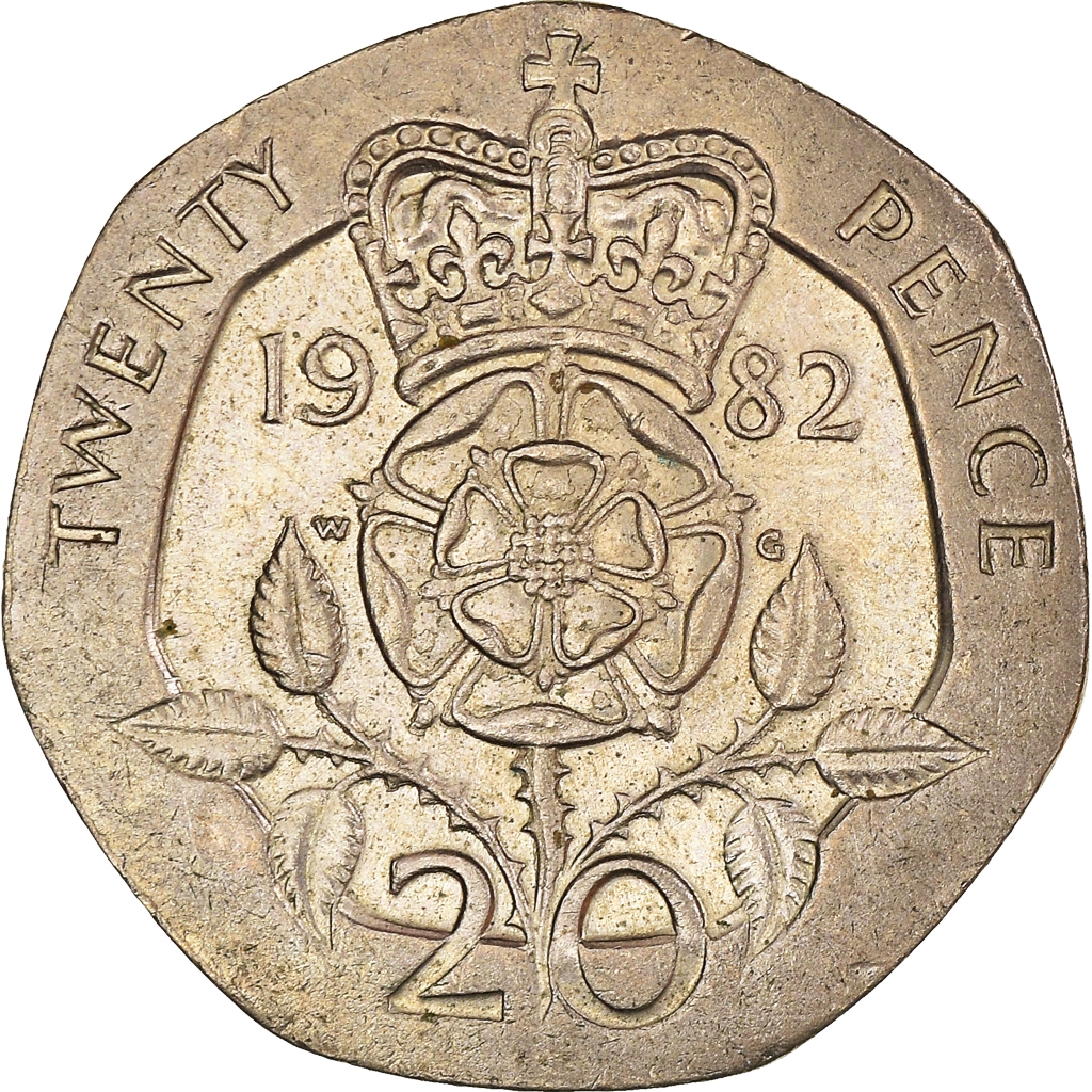 Moneda, Gran Bretaña, 20 Pence, 1982