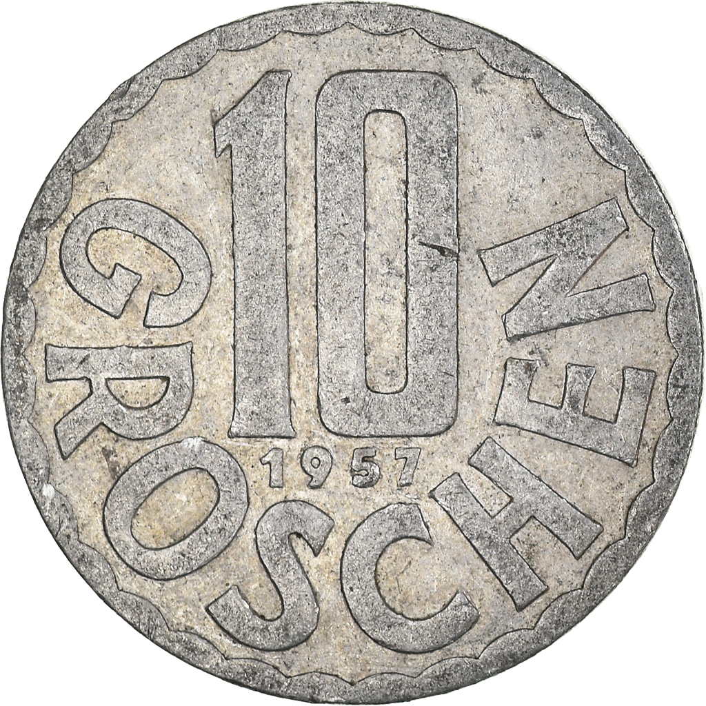 Moneda, Austria, 10 Groschen, 1957