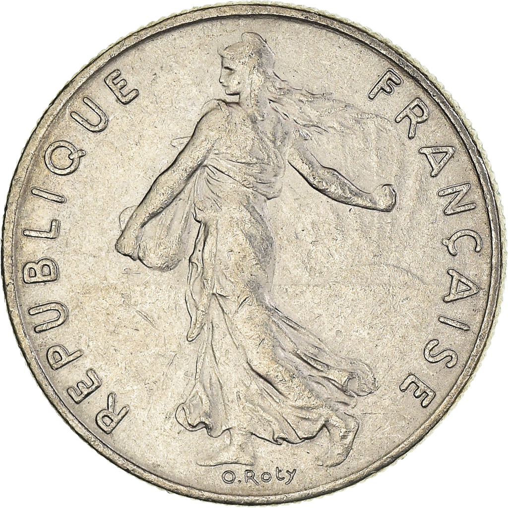 Moneda, Francia, 1/2 Franc, 1986
