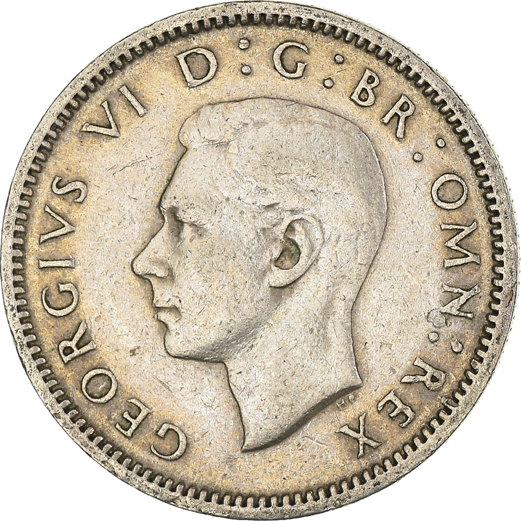 Moneda, Gran Bretaña, 6 Pence, 1948