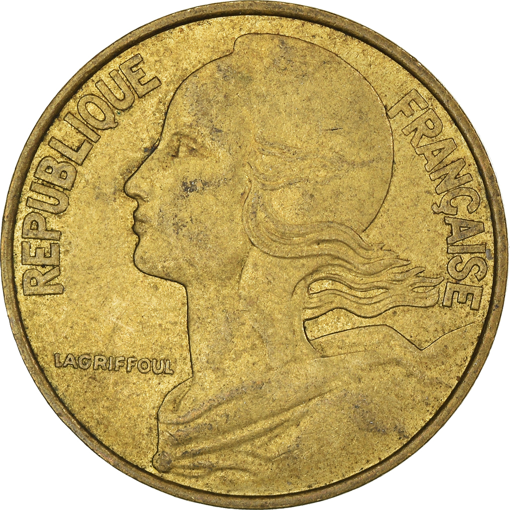 Moneda, Francia, 20 Centimes, 1976