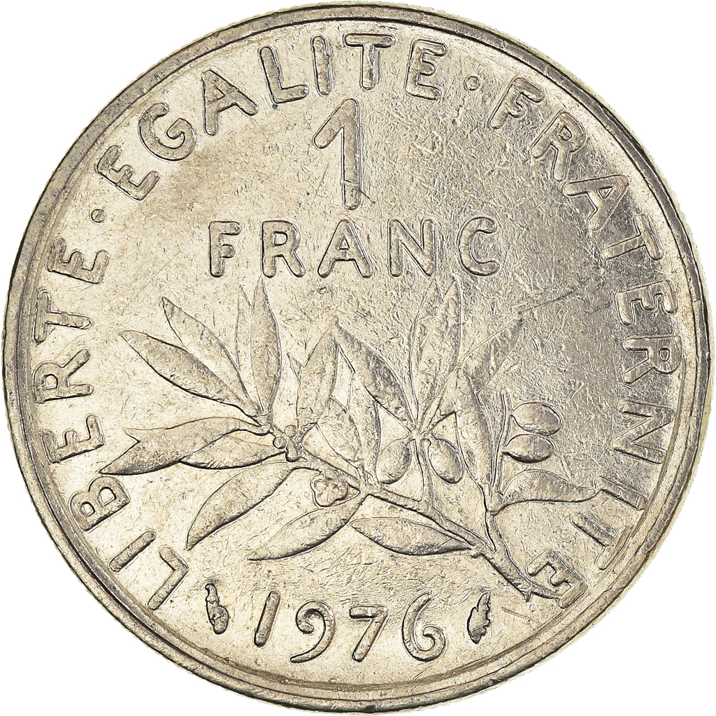 Moneda, Francia, Franc, 1976