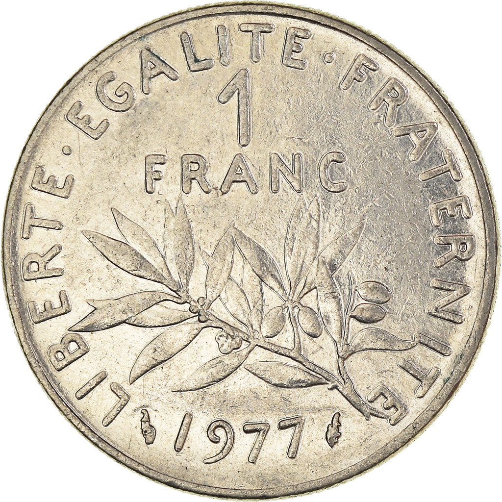 Moneda, Francia, Franc, 1977