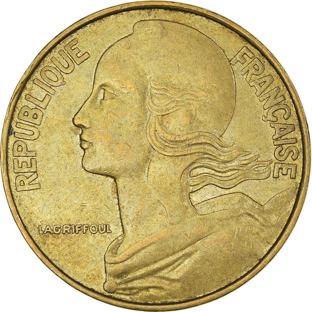 Moneda, Francia, 20 Centimes, 1973