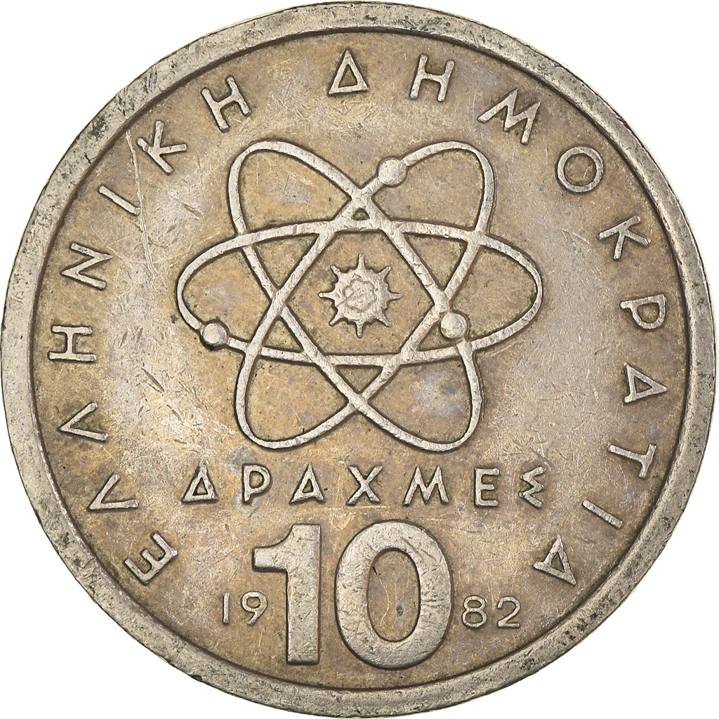 Moneda, Grecia, 10 Drachmes, 1982