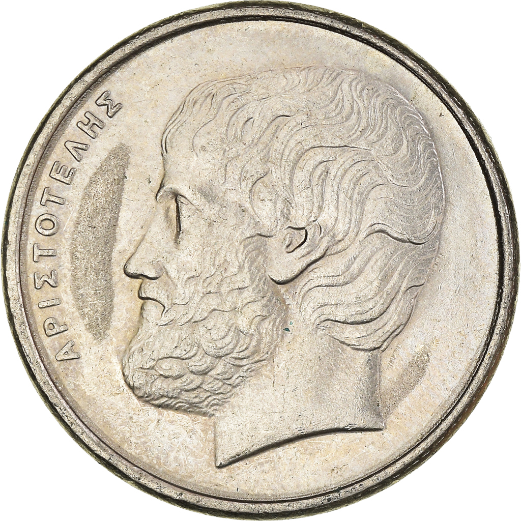 Moneda, Grecia, 5 Drachmes, 1990
