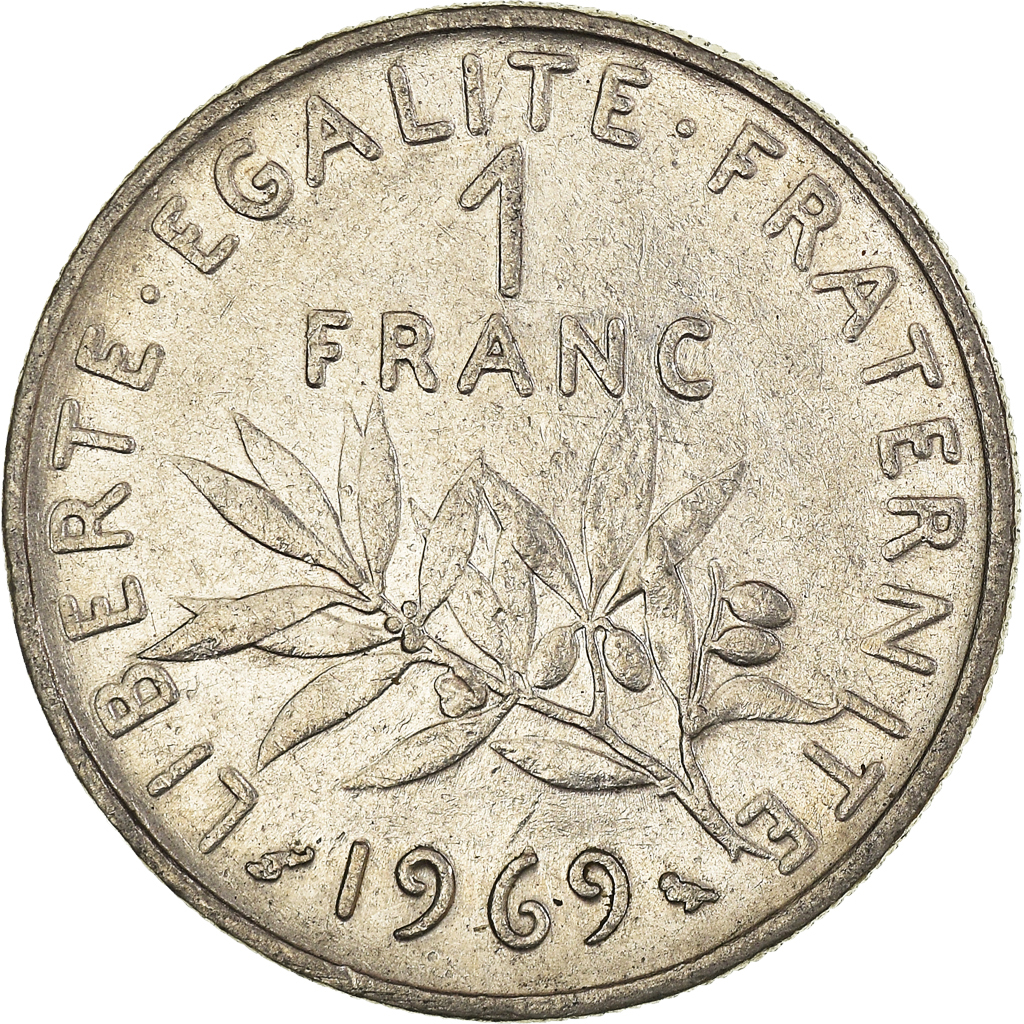 Moneda, Francia, Franc, 1969