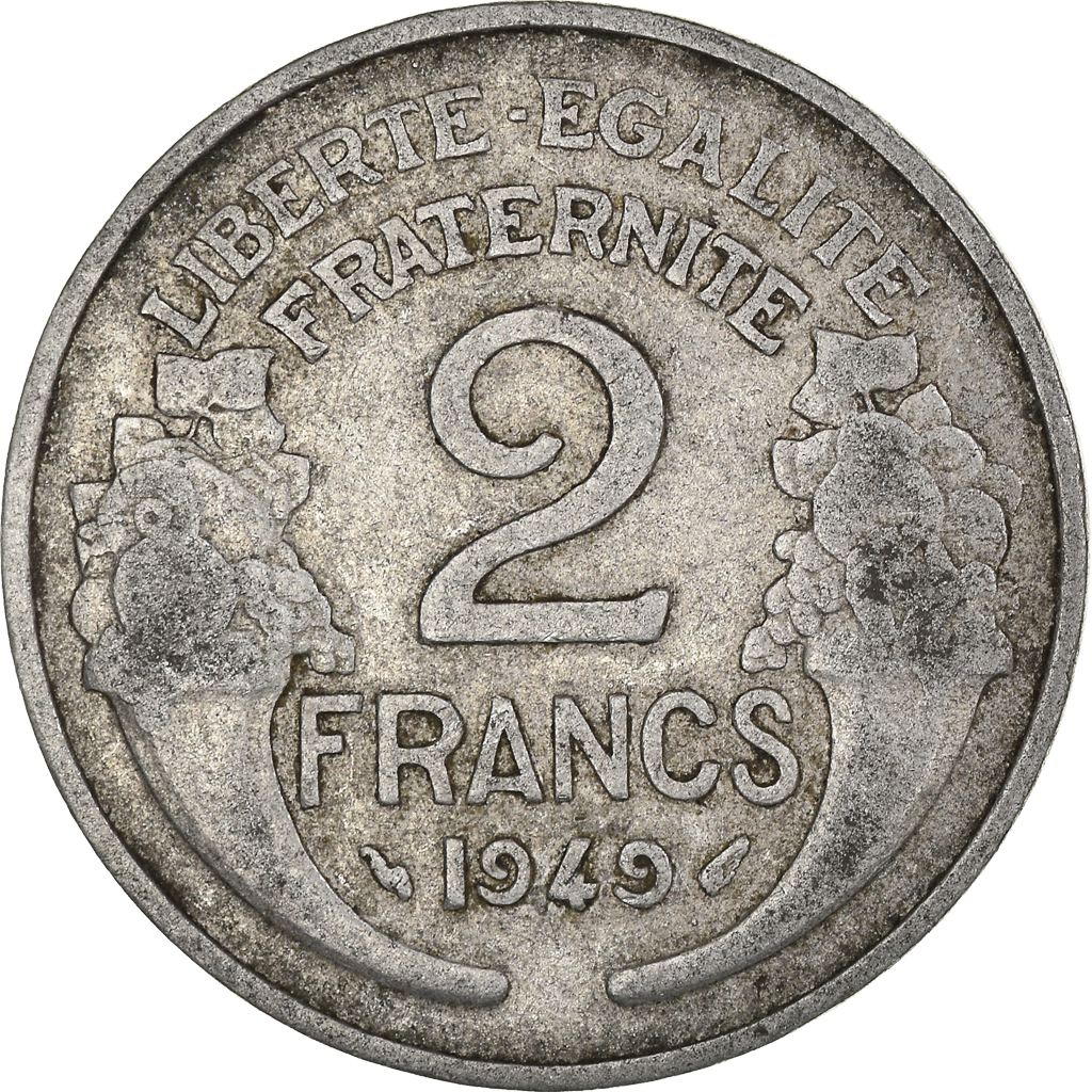 Moneda, Francia, 2 Francs, 1949