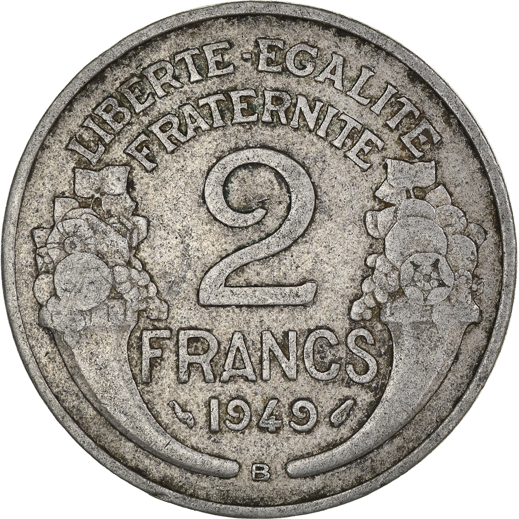 Moneda, Francia, 2 Francs, 1949