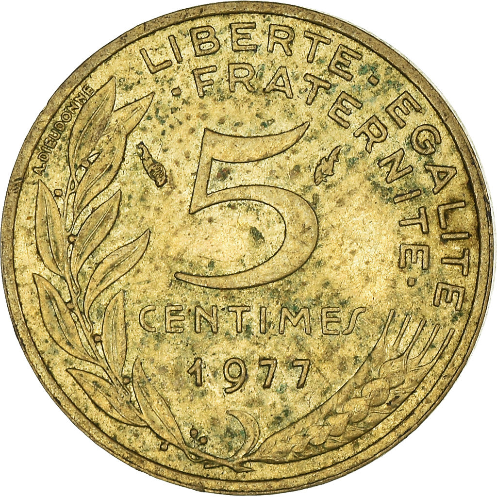 Moneda, Francia, 5 Centimes, 1977