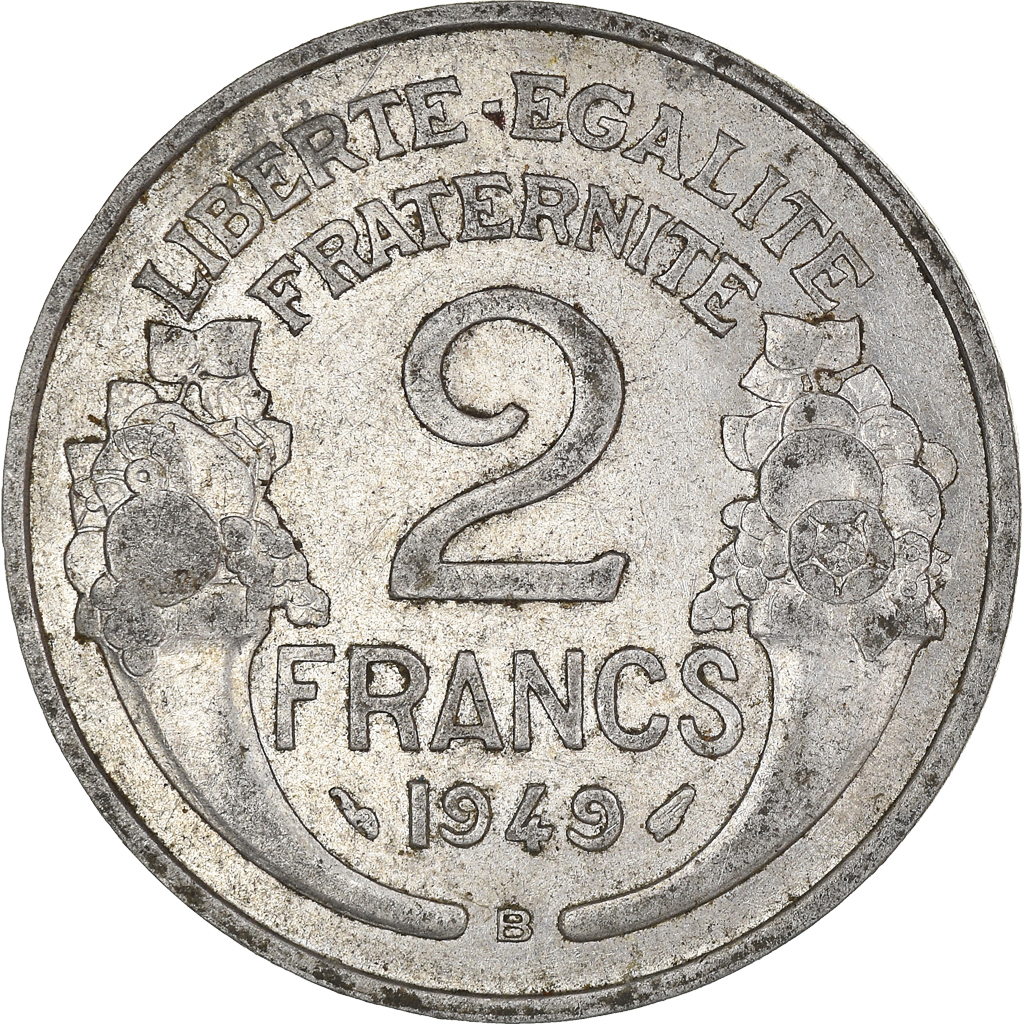 Moneda, Francia, 2 Francs, 1949
