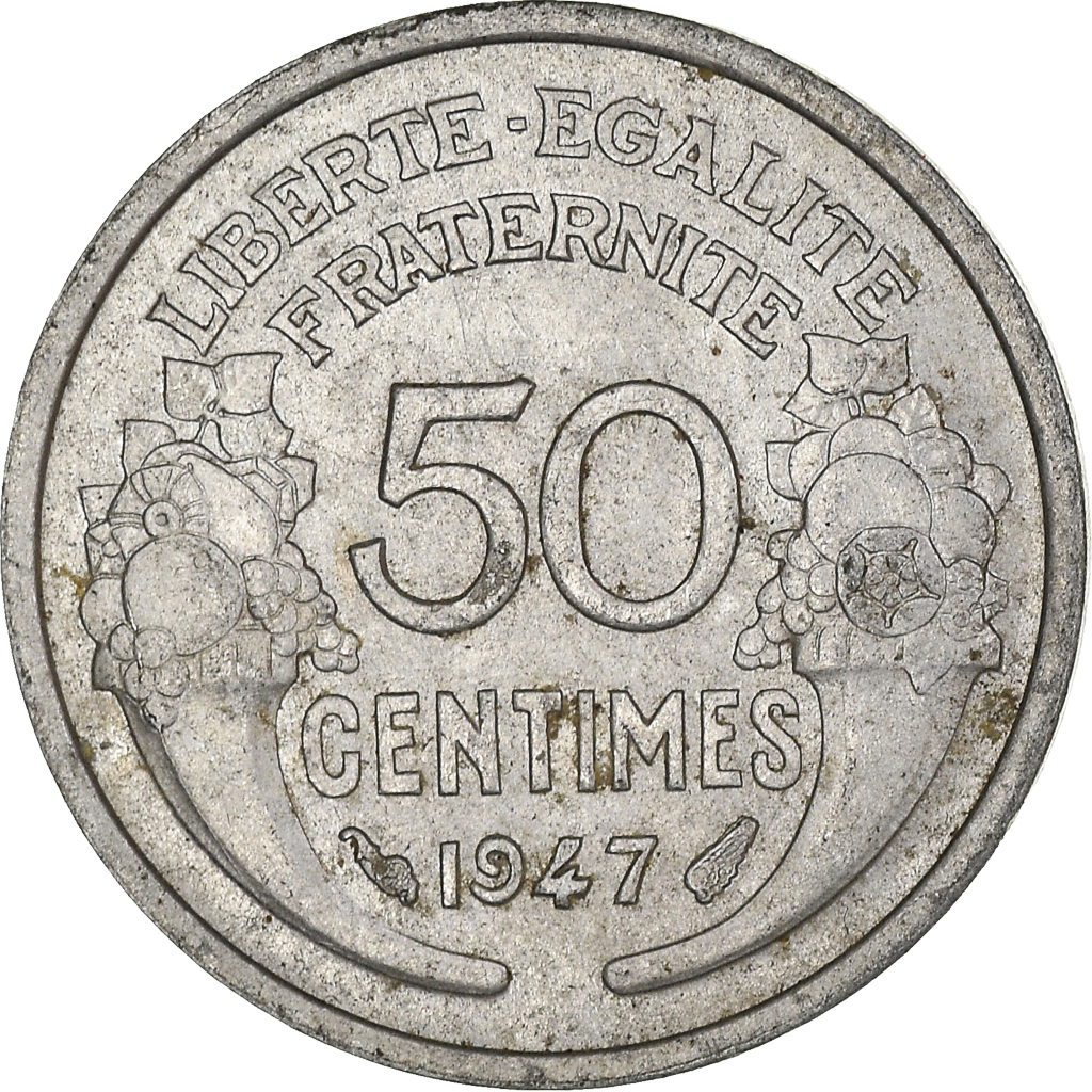 Moneda, Francia, 50 Centimes, 1947