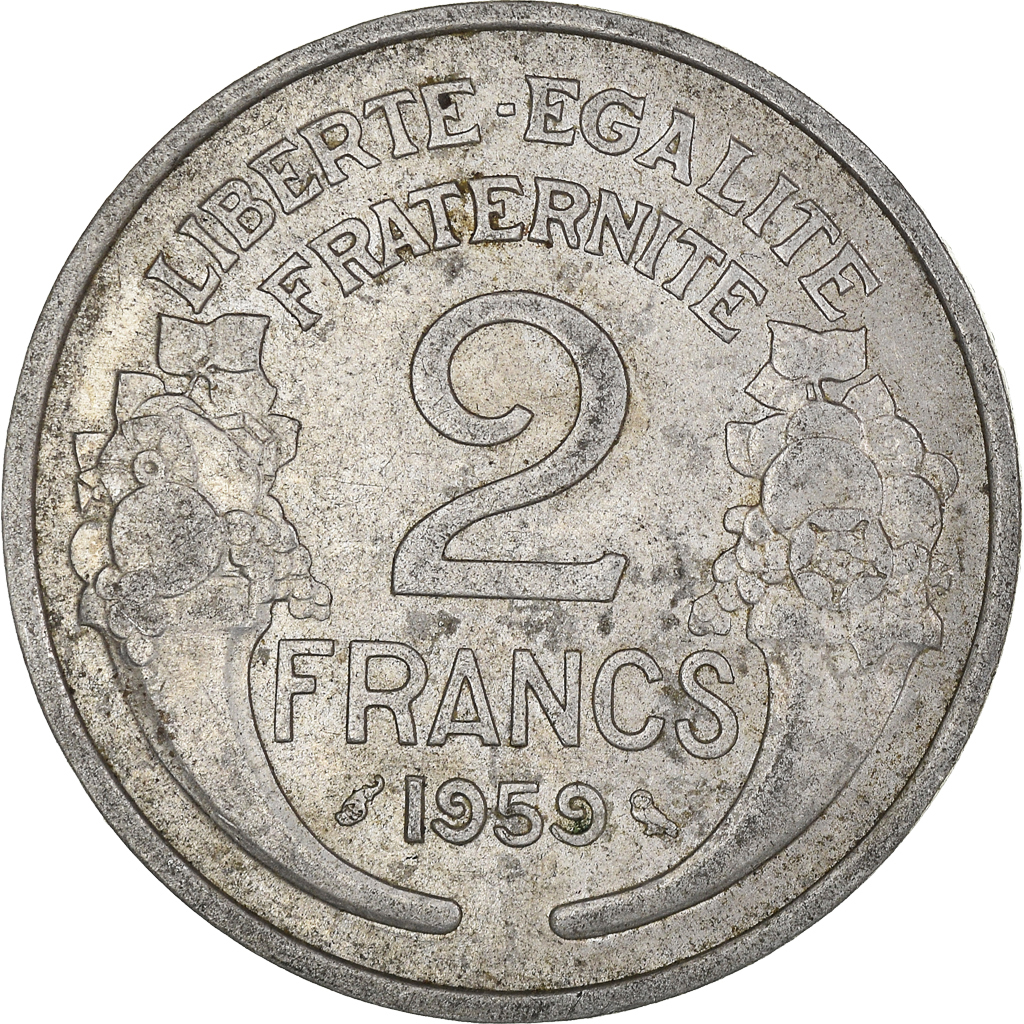 Moneda, Francia, 2 Francs, 1959