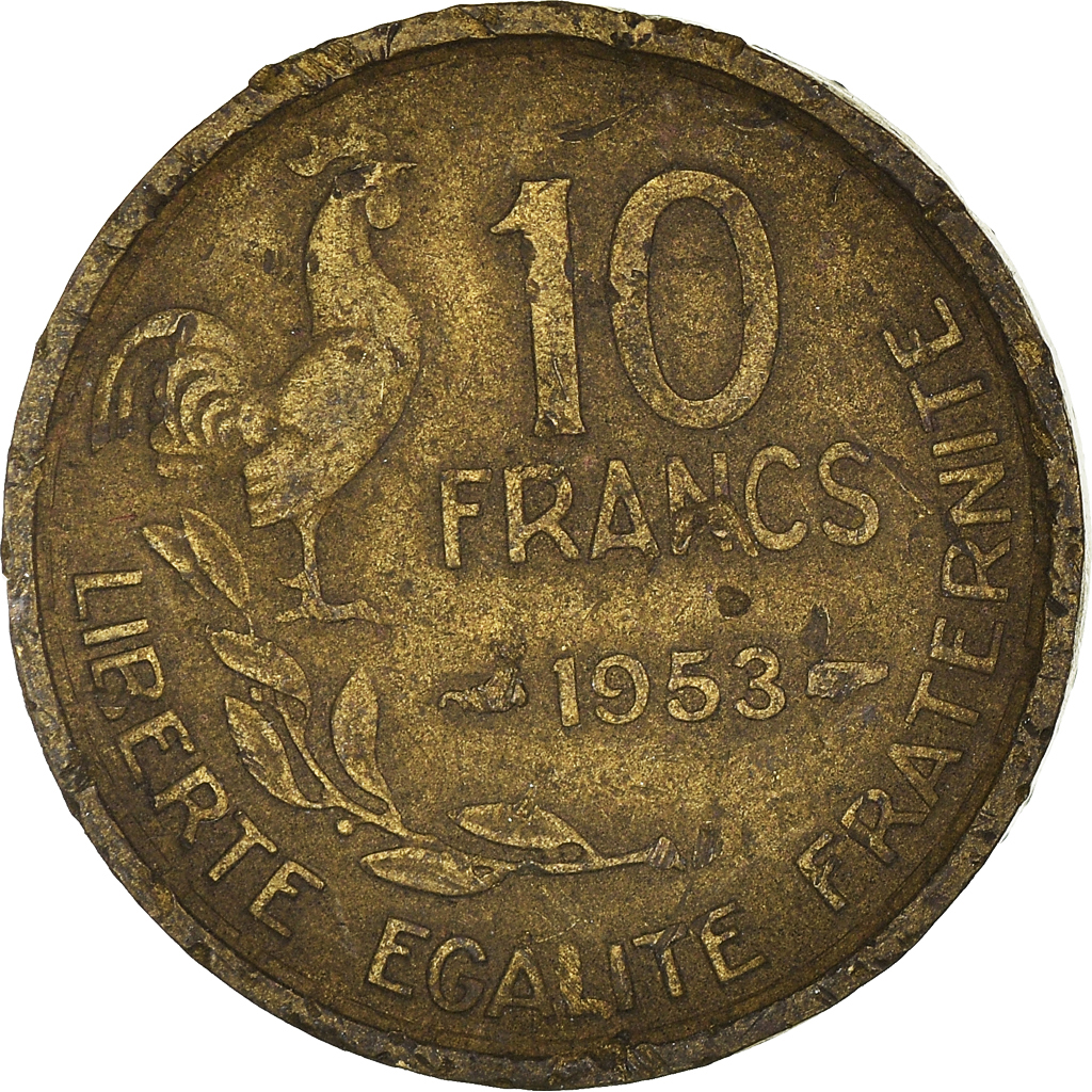 Moneda, Francia, 10 Francs, 1953