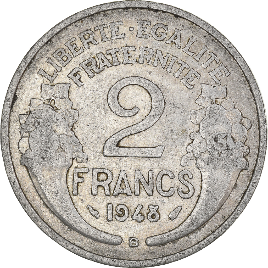 Moneda, Francia, 2 Francs, 1948