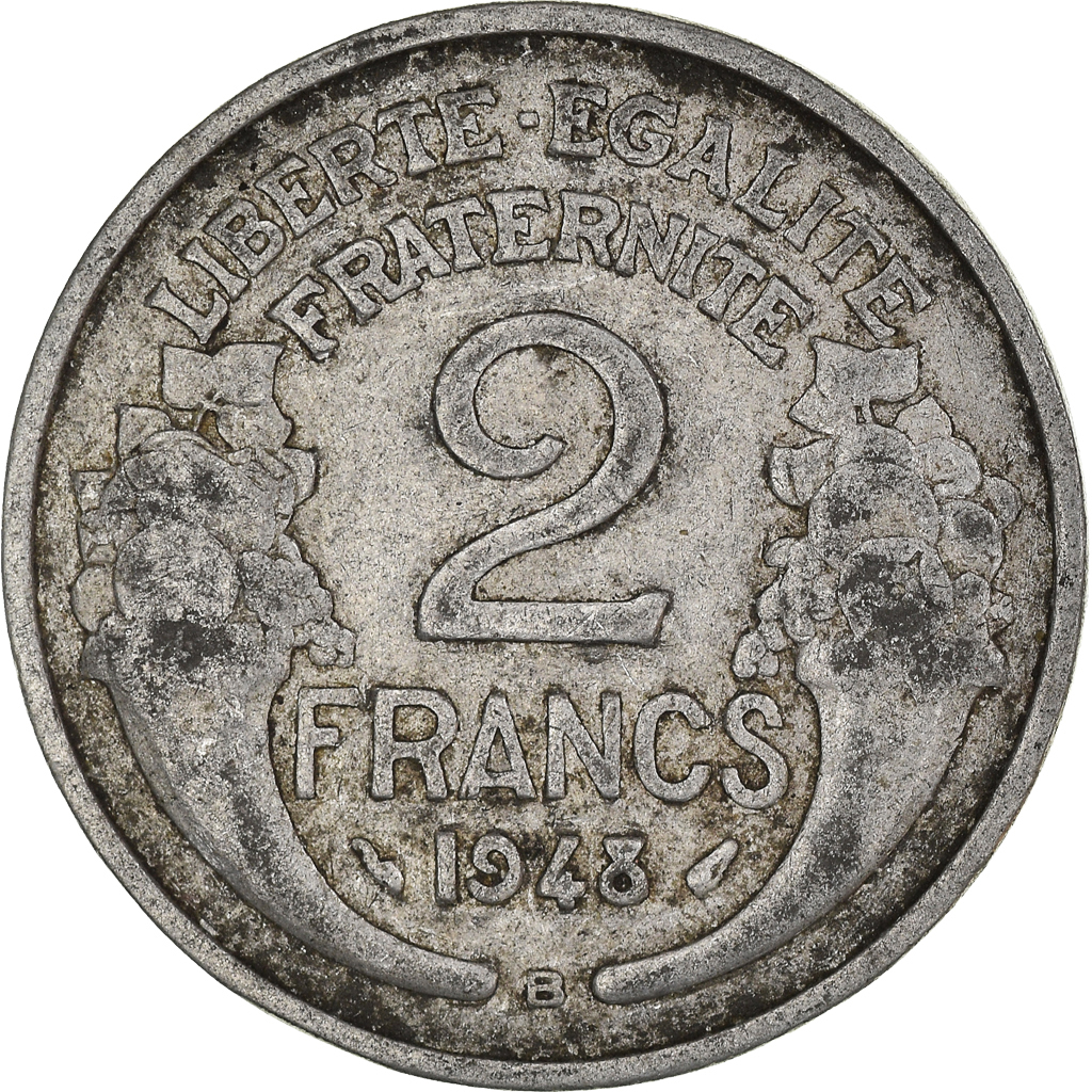 Moneda, Francia, 2 Francs, 1948