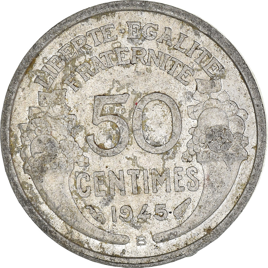 Moneda, Francia, 50 Centimes, 1945
