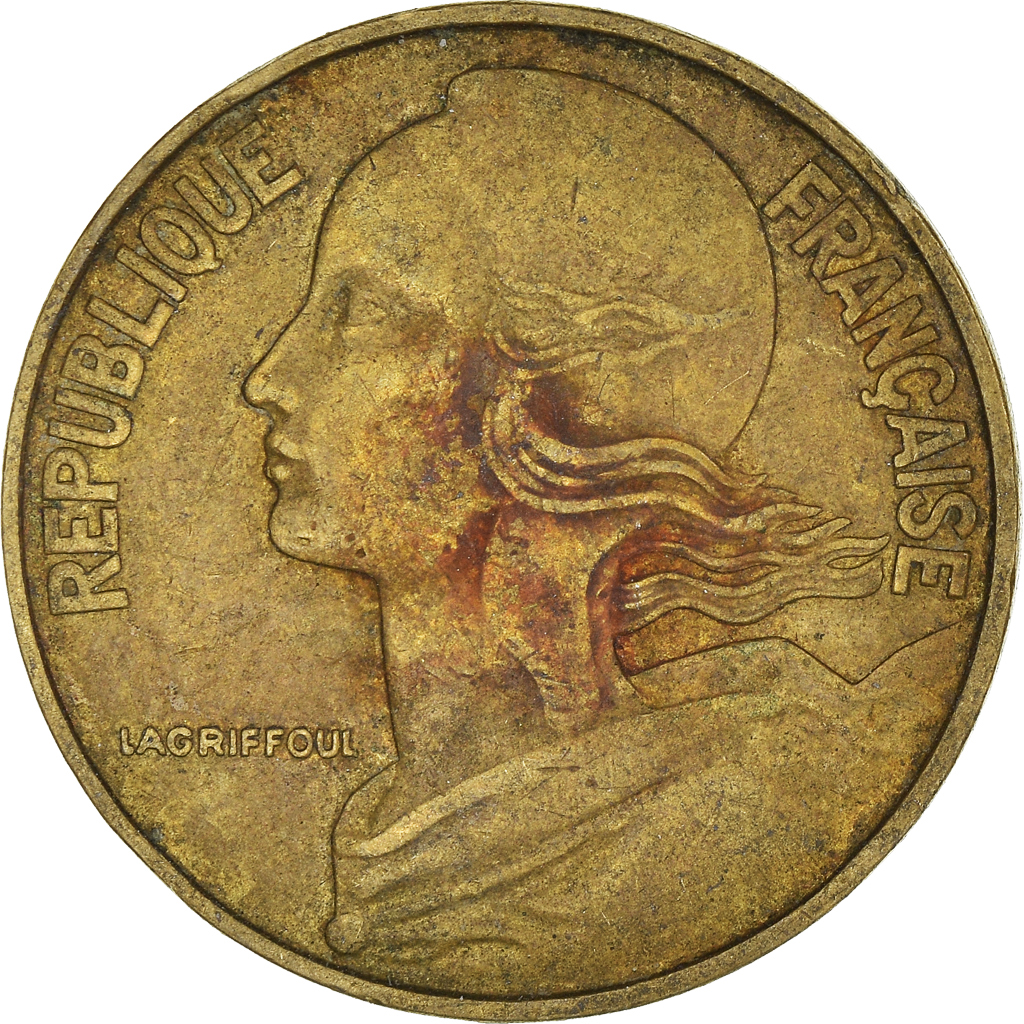 Moneda, Francia, 20 Centimes, 1964