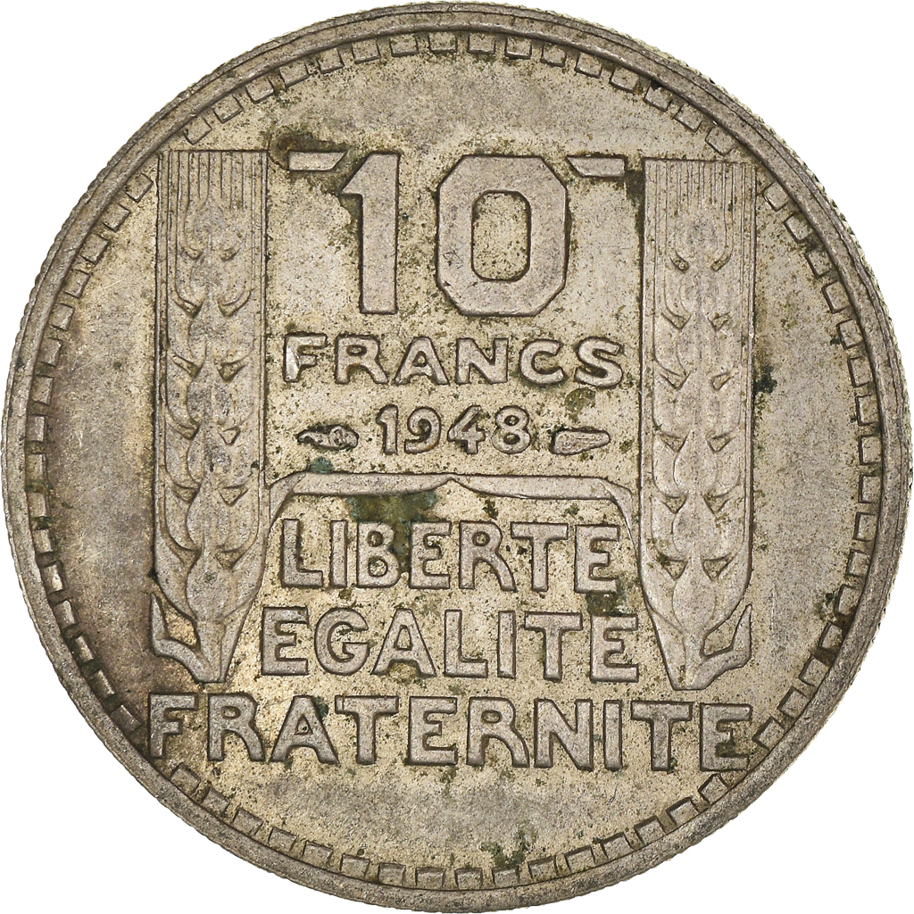 Moneda, Francia, 10 Francs, 1948